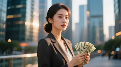 Mujer dinero